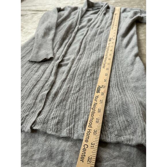 Calvin Klein jeans Women's 100% Cashmere Open Front Pale Gray Sweater Sz s - Picture 11 of 16